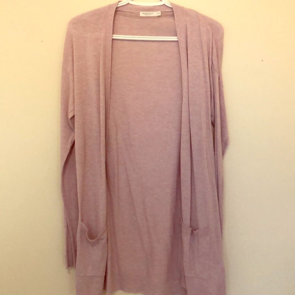 Purple cardigan